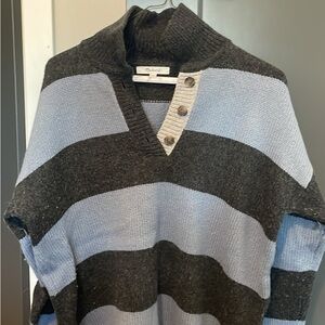 Madewell Men's Turtleneck Sweater - Black and Gray